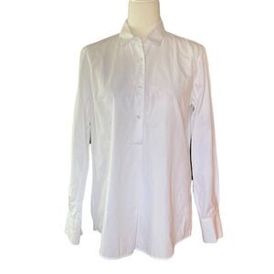 Lareida White Long Sleeve Tunic Cotton SZ 40